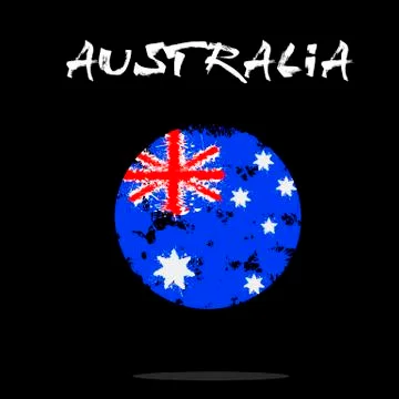 Flag of Australia from blots of paint Stock Illustration
