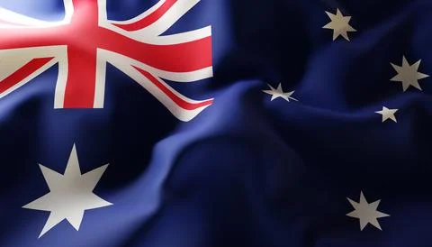 Flag of Australia. Close-Up Stock Illustration