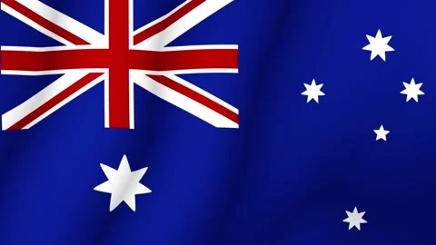 The flag of Australia. The evolving 3d national flag of Australia. 1080p HD Stock-Footage 274263393