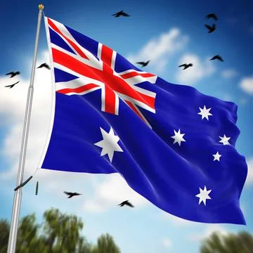 Flag of Australia Flag of Australia , This is a computer generated and 3d ... Foto stock