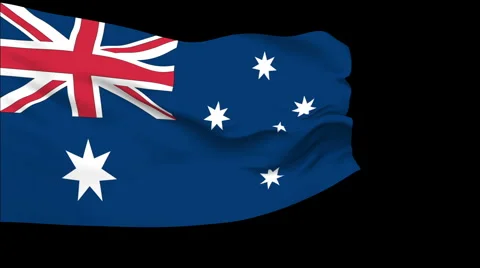 Flag of Australia Stock Footage 1053476