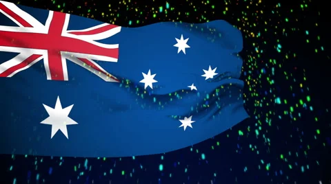 Flag of Australia Video stock 1053491