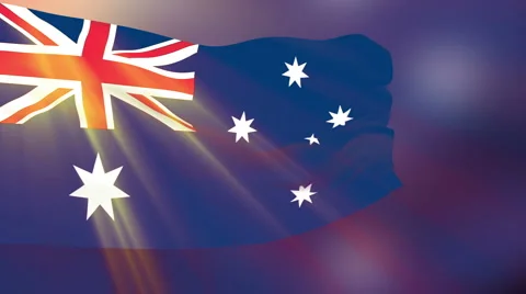 Flag of Australia Video stock 1053516