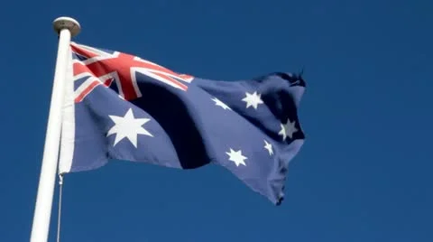 Flag Of Australia Stock Footage 21925107