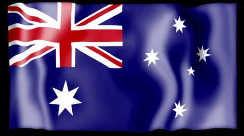 Flag of Australia Stock Footage 46477203