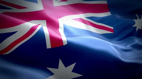 Flag of Australia Stock Footage 47564300
