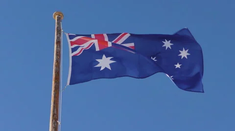 Flag Australia Stock Footage 60840434