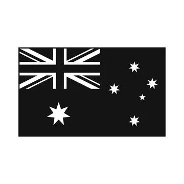 Flag of Australia icon, simple style Stock Illustration