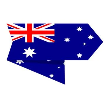 Flag of Australia on a label Ilustração Stock