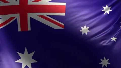 Flag of Australia Loop Stock Footage 116069388