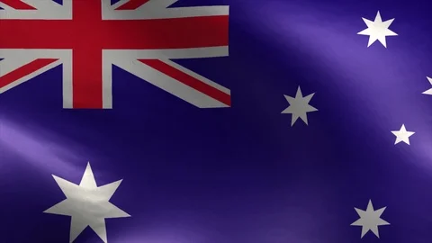 Flag of Australia Loop Stock Footage 116069552