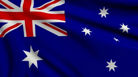 Flag of Australia looping Video stock 26637887