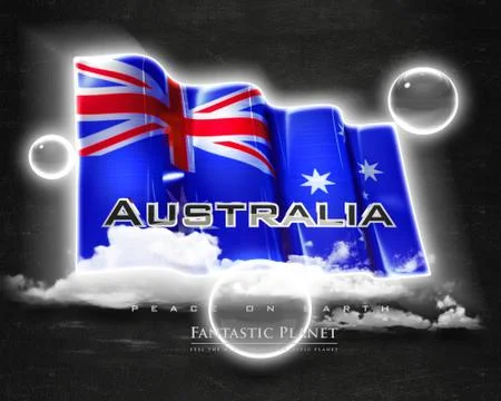 Flag Australia quality designer flag 库存插图