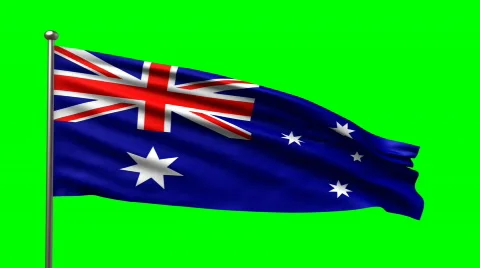 Flag of Australia, seamless loop Stock Footage 644284