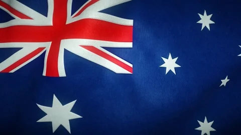 Flag of australia waving in the wind Stock-Footage 125832081