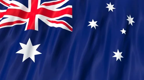 Flag of Australia waving in the wind. Seamless looping. 3d generated. Stock Footage 49089775