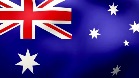 Flag of Australia in the wind Stock Footage 160564916