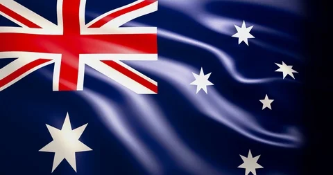 Flag of Australia in the wind. High quality 4K Stock Footage 101504718