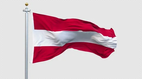 Flag Austria 01 4K Stock-Footage 310031219