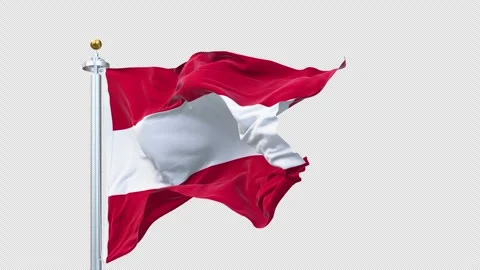 Flag Austria 4K Stock Footage 310031215
