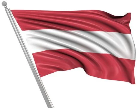Flag of Austria, This is a computer generated and 3d rendered picture Stock Illustration