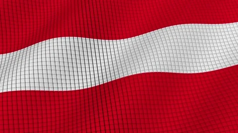 Flag of Austria is developing waves. Looped. Full HD 1080. 動画素材 55156949
