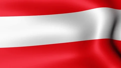 Flag of Austria, fluttering in the wind. Seamless looping video. 스톡 동영상 75039928