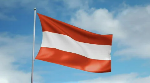 Flag of Austria 스톡 동영상 435272