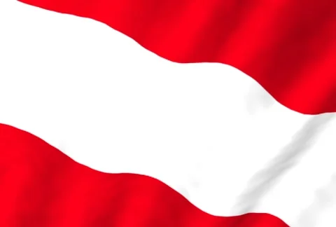 The flag of Austria Stock Footage 291754695