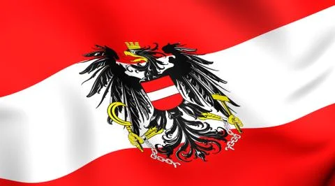 Flag of austria Stock Illustration