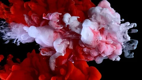 Flag of Austria made of colored ink on a black background Stock-Footage 124063436