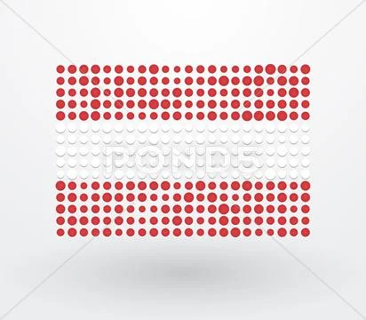 Flag of austria made up of small dots Stock Illustration