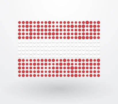 Flag of Austria made up of small dots Ilustración de archivo