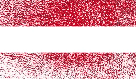 Flag of Austria with old texture. Vector Illustrazione stock