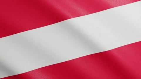 Flag of Austria with Realistic Fabric Texture Waving in the Wind. Video stock 129166102