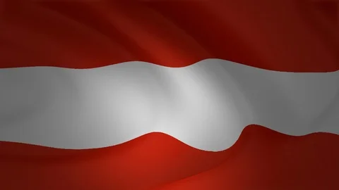Flag of Austria waving animation Stockbeeldmateriaal 90684603