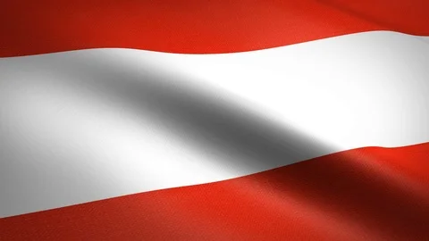 Flag of Austria. Waving flag with highly detailed fabric texture seamless Stock Footage 118438016