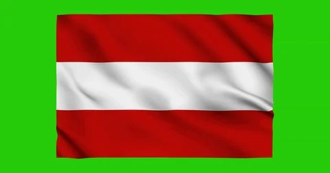 Flag of Austria waving on a samless loop over an easily removable background 스톡 동영상 98370759