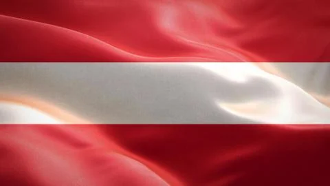 Flag of Austria waving in the wind. 3D Waving flag design. Stock Illustration