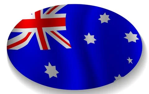 Flag of Austrlia Stock Illustration