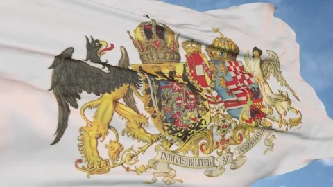 Flag of Austro Hungary of the past. logo of the state symbol Video stock 92012004
