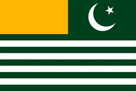 Flag of Azad Kashmir Stock Illustration