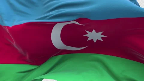 Flag Azerbaijan 04 4K Stockbeeldmateriaal 310181246