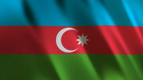 Flag of Azerbaijan, 3D Render Stock Footage 275570867