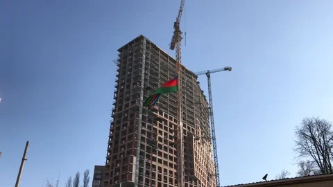 Flag of Azerbaijan fluttering in the wind Stock Footage 109801797