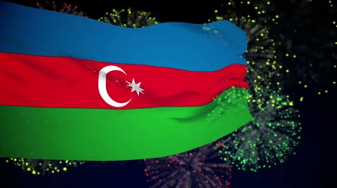 Flag of Azerbaijan Video stock 1053669