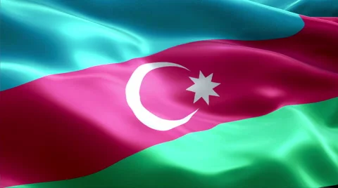 Flag Azerbaijan Video stock 47714202