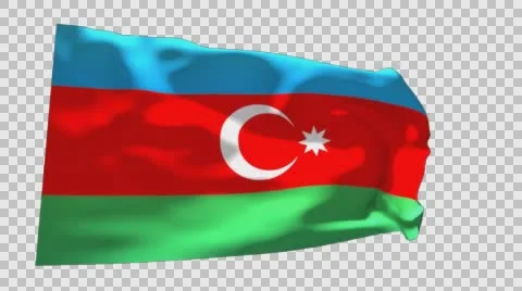 Flag of Azerbaijan Stockbeeldmateriaal 60636318