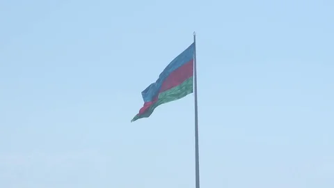 Flag of Azerbaijan Stock Footage 76006352