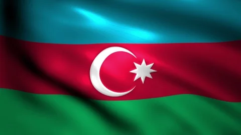 Flag of Azerbaijan Stock Footage 95838221
